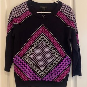 J. Crew 100% Wool Sweater 3/4 length sleeves